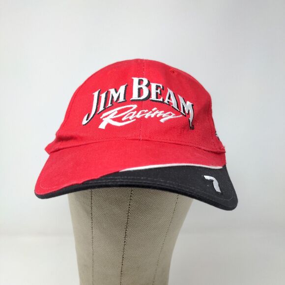 Drink Smart Mens Strapback Jim Beam Racing Hat Robby Gordon Motorsports Red OSFA - Picture 2 of 14